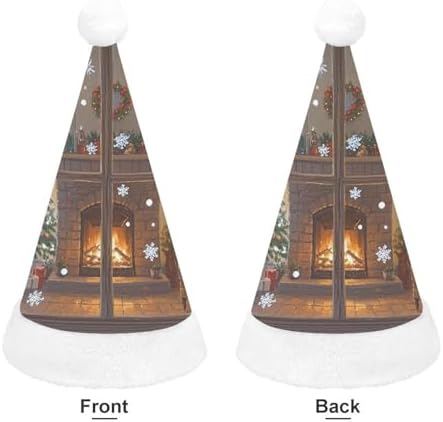 Santa Hat Warm Fireplace Christmas Headwear