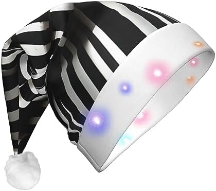 QINZHENG LED Light Santa Hat for Unisex Christmas Party