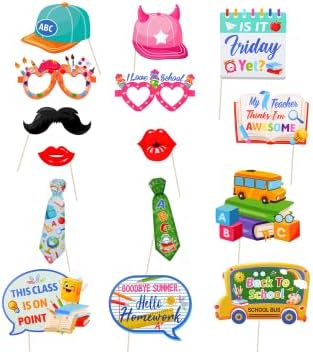 35pcs Novelty Back to School Photo Booth Props for Kids