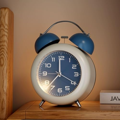 Multifunctional Metal Alarm Clock with Double Bell