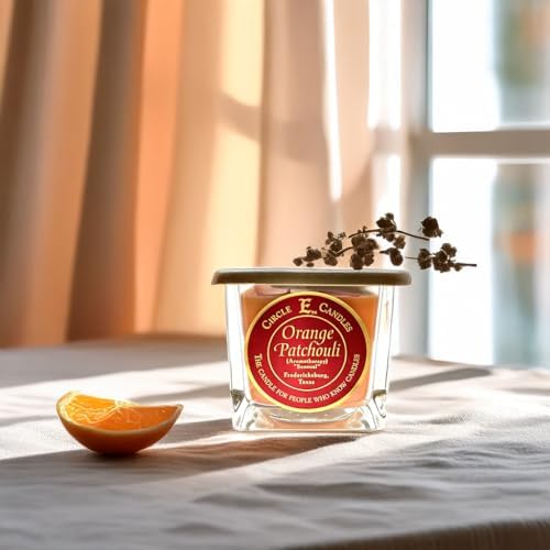 Circle E Candles Orange Patchouli Small Jar Candle 8oz 1 Wick