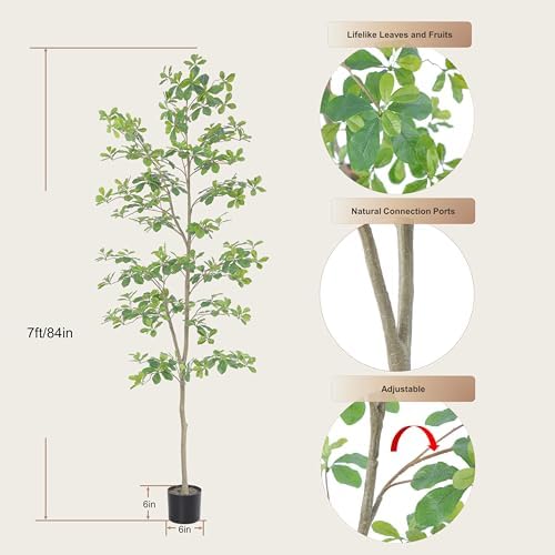 Bellacat Faux Black Olive Tree 7ft Indoor Dcor