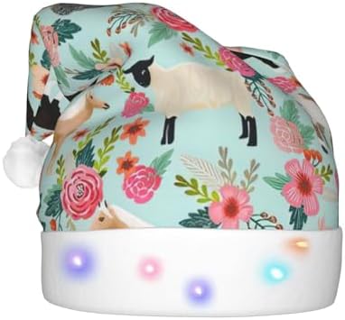 QINZHENG Farm Animal Santa Hat with LED Lights