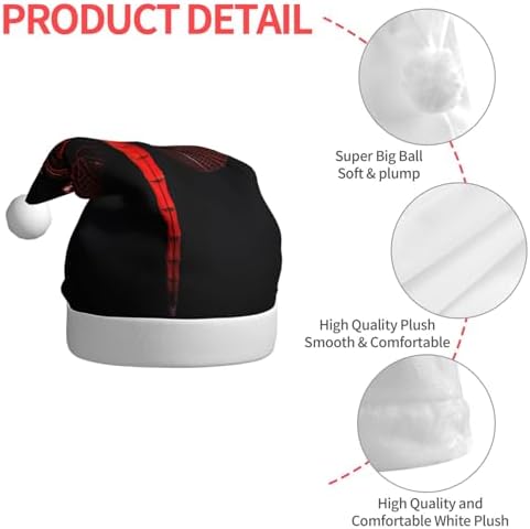 QINZHENG Abstract Red Dragonfly Santa Hat