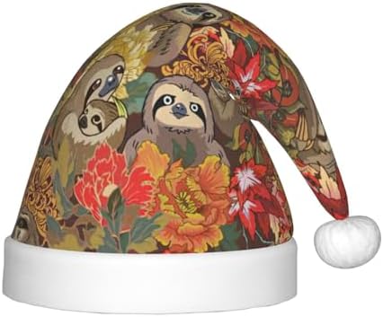 Funny Sloths Christmas Santa Hat Small Size Party Gift