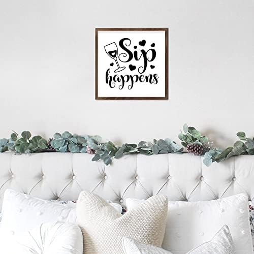 Ditooms Framed Wood Sign Plaque 7x7 Inch