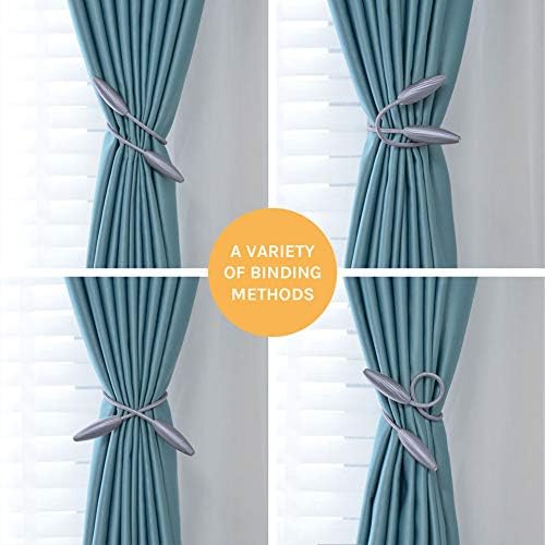 NICEEC 4 Pack Crystal Curtain Holdbacks No Drill Installation