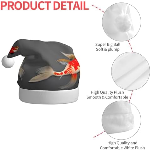 Traditional Koi Carp Spots Santa Hat for Christmas Party Favors