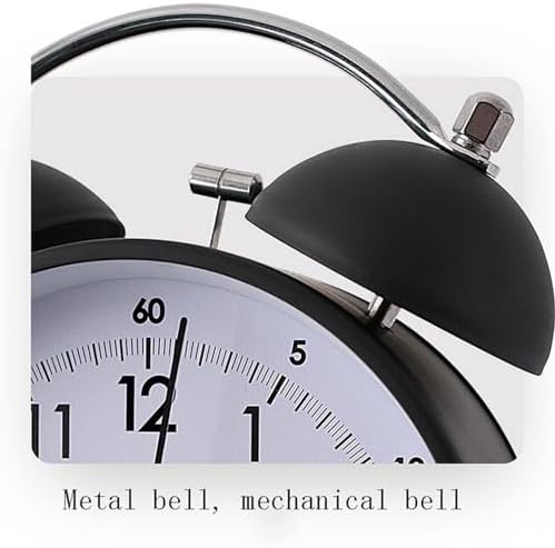 Loud Double Bell Alarm Clock with Silent Movement
