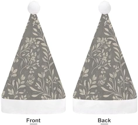 Santa Hat Soft Gray Christmas Party Hat Novelty Headwear