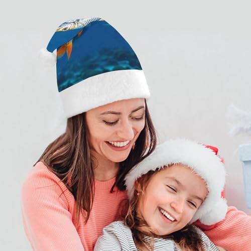 Santa Hat Flying Fish Christmas Headwear for Adults