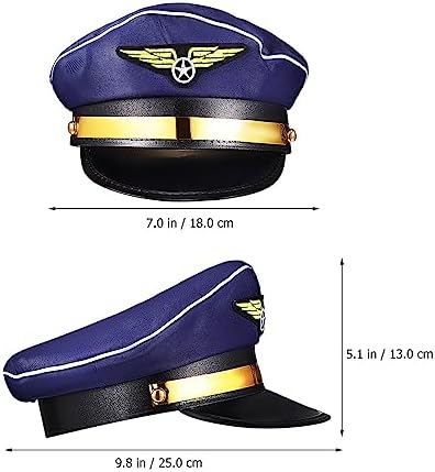 Gadpiparty 2 Pack Captain Pilot Hats Adjustable Costume Accessories