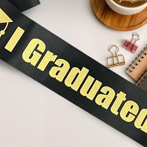 Unisex Matte Graduation Cap with Sash and Stole Set