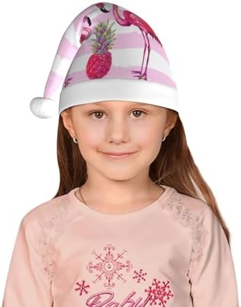 Summer Tropical Flamingo and Pineapple Santa Hat for Christmas