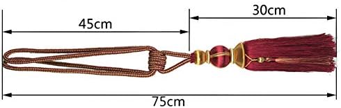 LDFWAY Curtain Tiebacks with Tassels 2 Pack Grey