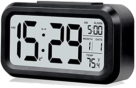 Digital Alarm Clock with LCD Display and Indoor Temperature