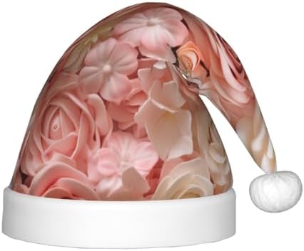 Beautiful Flower Cake3 Print Christmas Santa Hat Small Size