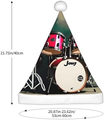 QINZHENG Personalized Santa Hat with Jazz Drum Print