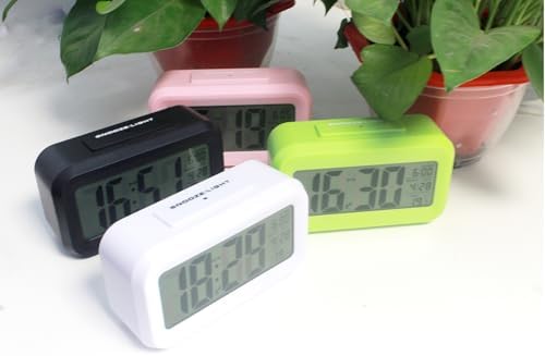 Digital Alarm Clock with LCD Display and Indoor Temperature