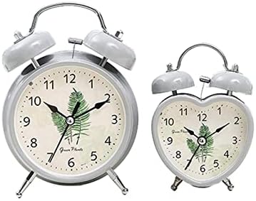 SweetMmj Metal Silent Alarm Clock with Night Light