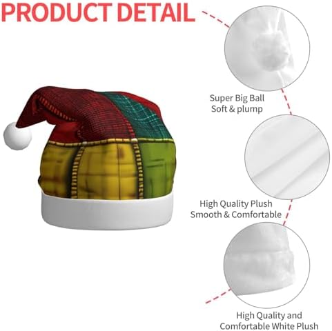 QINZHENG African Style Patchwork Santa Hat for Women