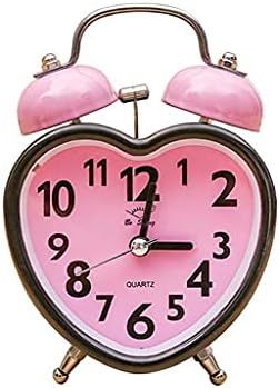 Heart Shape Double Bell Alarm Clock with Nightlight