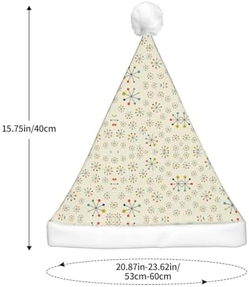 Retro Modern Christmas Santa Hat Plush Light Up Funny Adult Headwear
