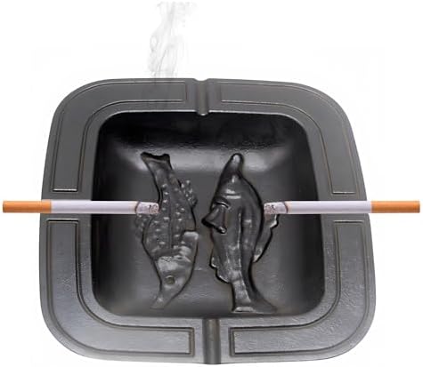SECHUDO Cast Iron Ashtrays with Fish Pattern