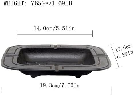 SECHUDO Cast Iron Ashtrays with Fish Pattern