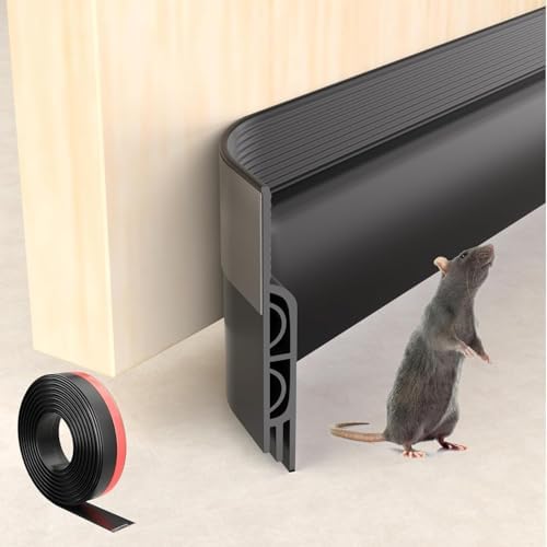 39 Inch Black Under Door Draft Stopper Soundproof Seal