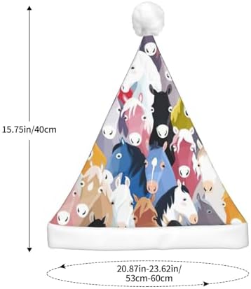 QINZHENG LED Cartoon Horses Santa Hat for Christmas Party