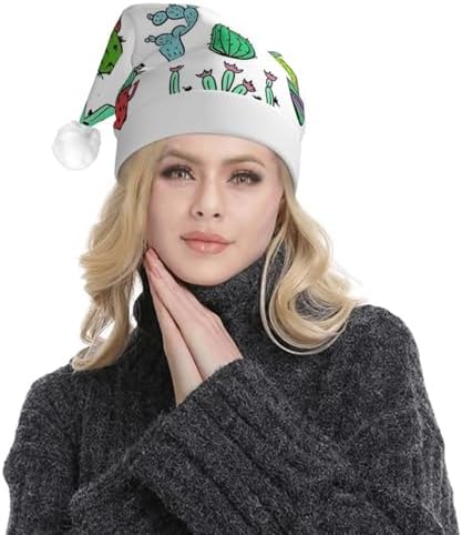 QinZheng LED Light Up Santa Hat Christmas Velvet Adult Headwear