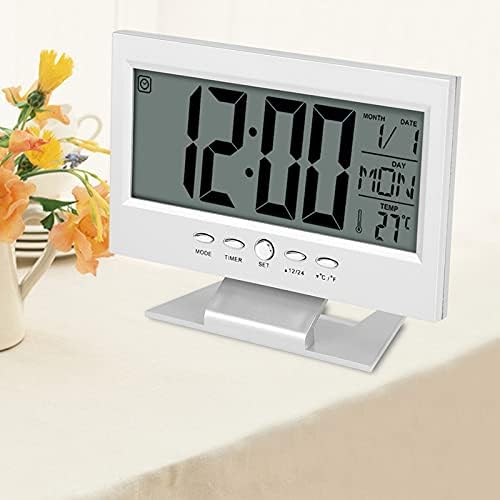 LCD Digital Alarm Clock with Calendar and Temp Display