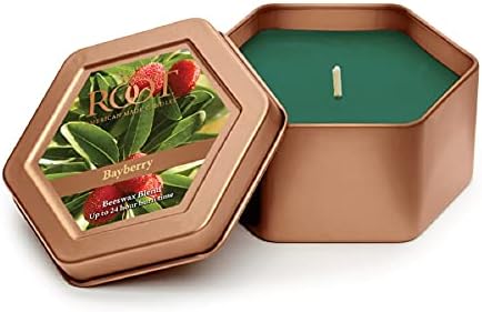 Root Candles Honeycomb Traveler Scented Beeswax Candle Bayberry 4 Ounce