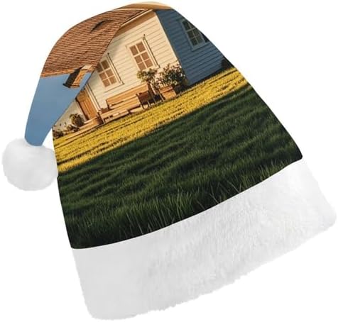 Santa Hat Country Style Farmhouse Christmas Hat for Adults