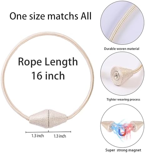 JoySusie Magnetic Curtain Tiebacks Black Cone Shape
