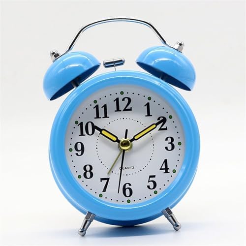 Loud Double Bell Alarm Clock with Backlight and Silent Movement