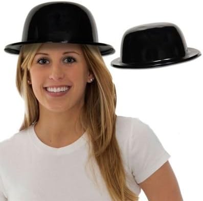 Windy City Novelties Black Derby Hats 12 Pack