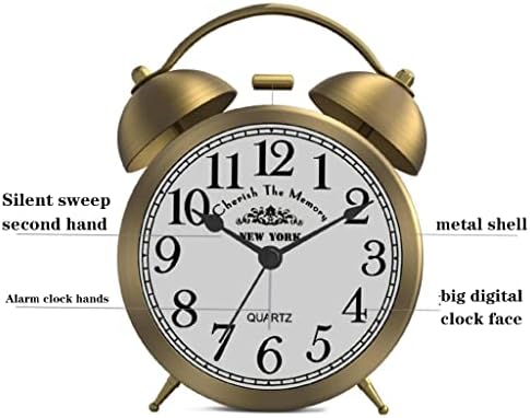 Double Bell Alarm Clock Loud and Clear with Night Light