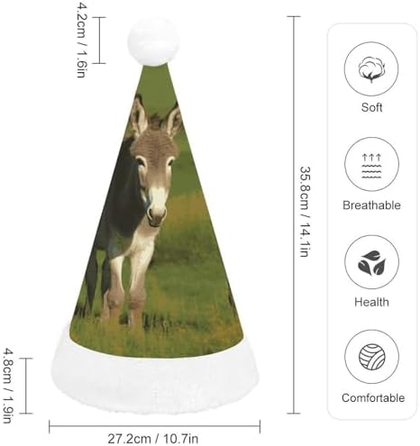 Santa Hat Donkey Christmas Headwear for Adults