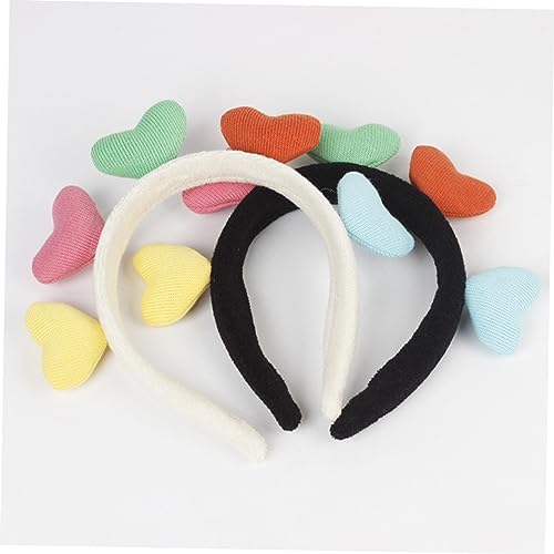 GALPADA Heart-Shaped Hairband Plush Headband for Women