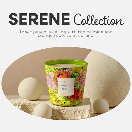 Hidden Label Luxury 3-Wick Soy Candle Jasmine Vanilla Scent 30oz