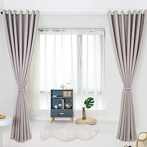 2 Pack Magnetic Curtain Holdbacks 16 Inch Grey