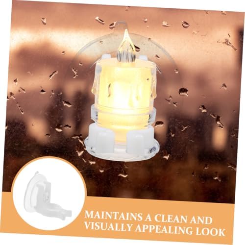 HOOTNEE Led Tealight Candles Suction Cup Holder 6 Pack