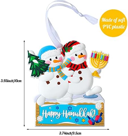 Jetec Hanukkah Snowman Christmas Tree Ornament