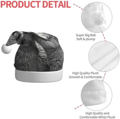 I Love Alpacas Plush Santa Hat for Adults