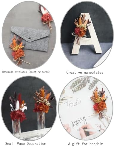 Xins Convey Mini Dried Flower Bouquet Set 12pcs Birthday Decorations
