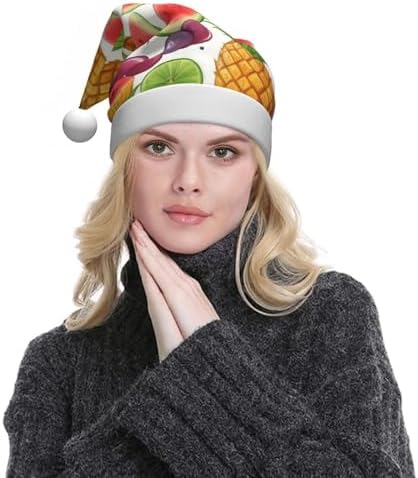 Qin And Zheng Christmas Santa Hat with Fruit Design
