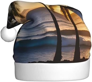 QINZHENG Hawaii Sunbeams Santa Hat for Women