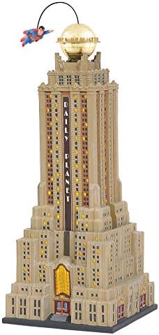 Department 56 DC Comics Village Superman The Daily Planet Lit Building 1614 Inch